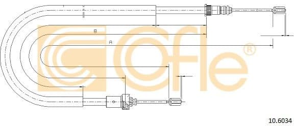 Cable Pull, parking brake 10.6034