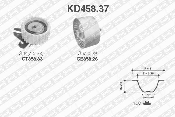 Timing Belt Kit KD458.37