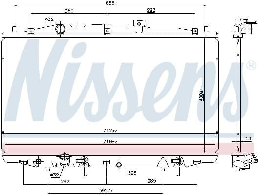 Radiator, engine cooling 69475