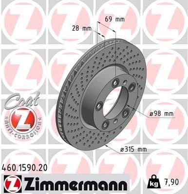 Brake Disc COAT Z 460.1590.20