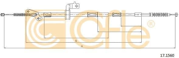 Cable Pull, parking brake 17.1560