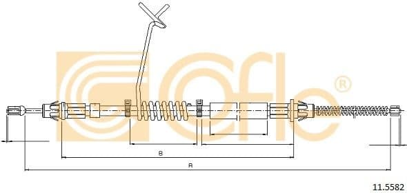 Cable Pull, parking brake 11.5582