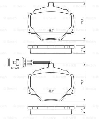 Brake Pad Set, disc brake 0986424267 - image 7