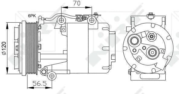 Compressor air conditioning 32250