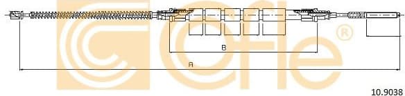Cable Pull, parking brake 10.9038
