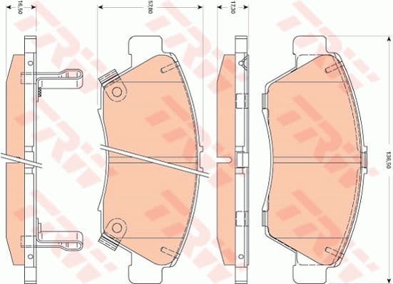 Brake Pad Set, disc brake GDB3478