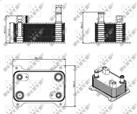 Oil Cooler, automatic transmission 31362