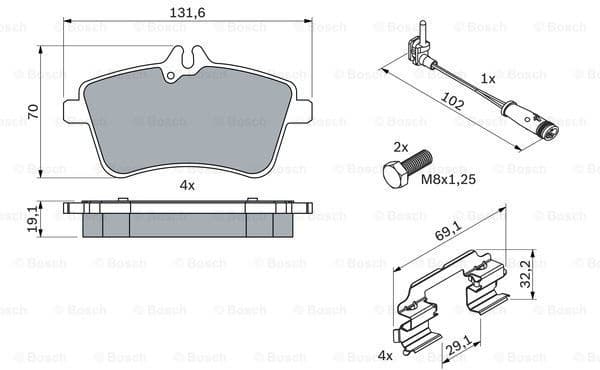Brake Pad Set, disc brake 0986494085 - image 6