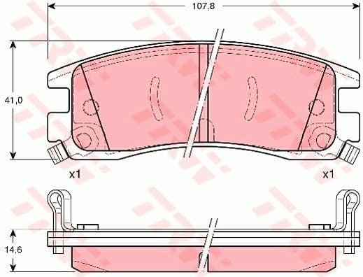 Brake Pad Set, disc brake COTEC GDB1309