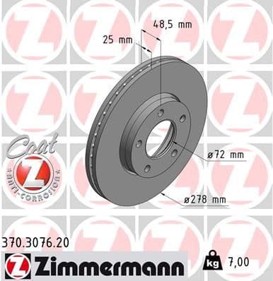 Brake Disc COAT Z 370.3076.20