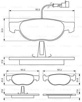 Brake Pad Set, disc brake 0986424246 - image 7