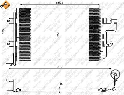 Condenser, air conditioning EASY FIT 35733