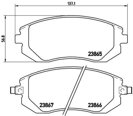 Brake pads front, Top Quality P78013