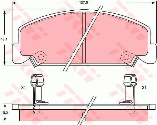 Brake Pad Set, disc brake GDB764