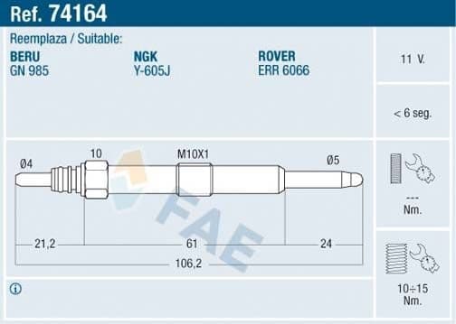 Glow Plug 74164