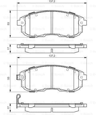 Brake Pad Set, disc brake 0986494337