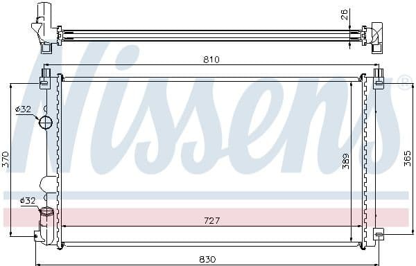 Radiator, engine cooling 63824A