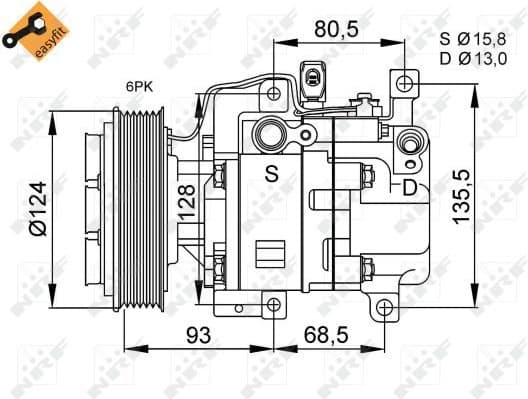 Compressor, air conditioning EASY FIT 32408
