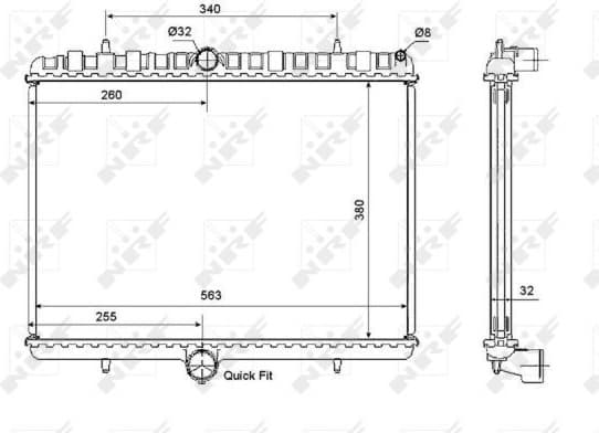 Radiator, engine cooling 53861