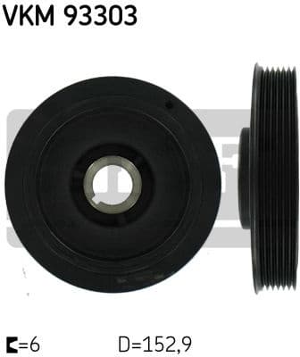 Belt Pulley, crankshaft VKM 93303