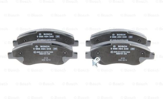 Brake Pad Set, disc brake 0986494345 - image 2