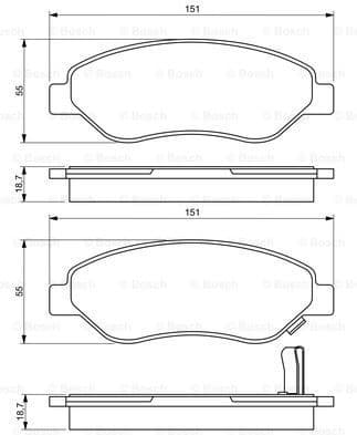 Brake Pad Set, disc brake 0986494345 - image 8