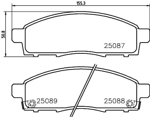 Brake Pad Set, disc brake PRIME LINE P54055