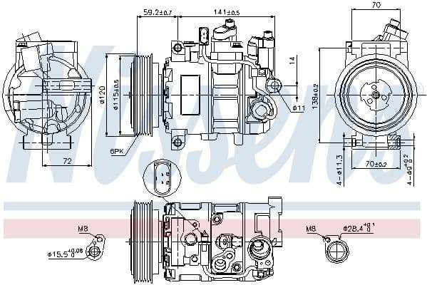 Compressor, air conditioning ** FIRST FIT ** 89415