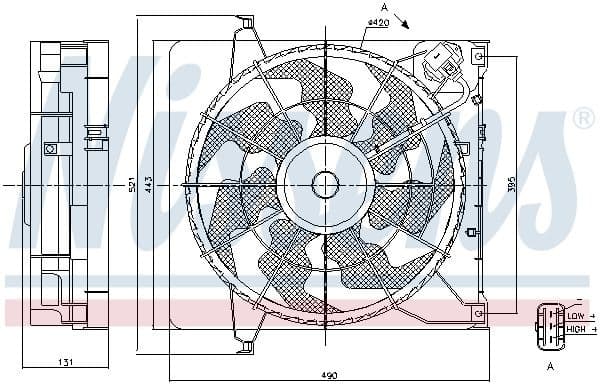 Fan, engine cooling 85896