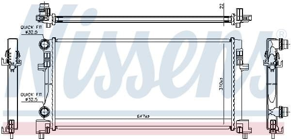 Radiator, engine cooling 64106