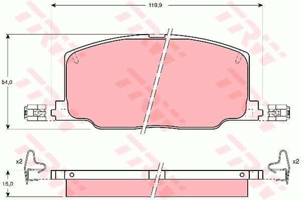 Brake Pad Set, disc brake GDB798