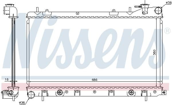 Radiator, engine cooling 67728