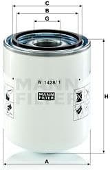 Filter, operating hydraulics W1428/1