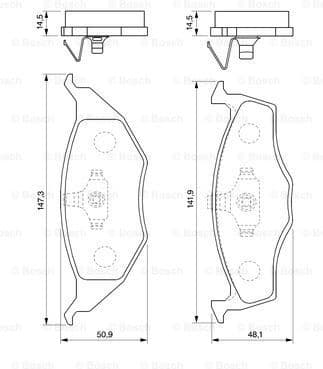 Brake Pad Set, disc brake 0986424502 - image 7