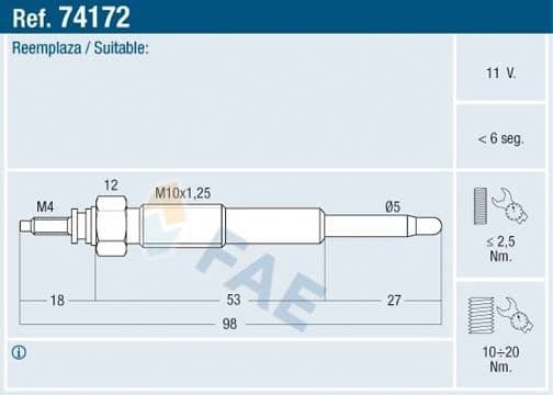Glow Plug 74172