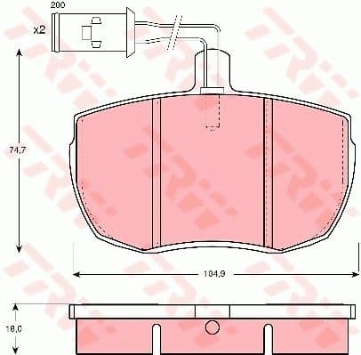 Brake Pad Set, disc brake GDB779