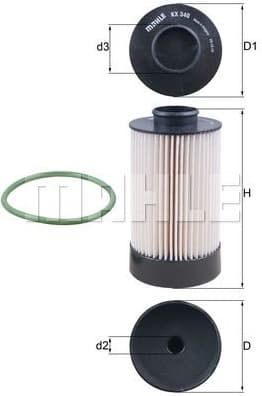 Filter diesel fuel KX340D