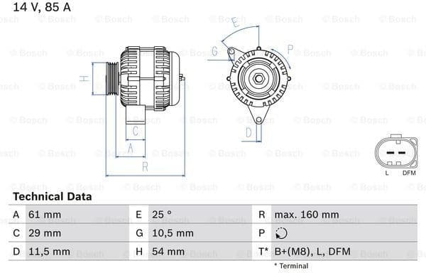 Alternator 0986044490 - image 2