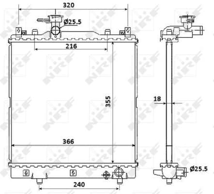 Radiator, engine cooling EASY FIT 58353