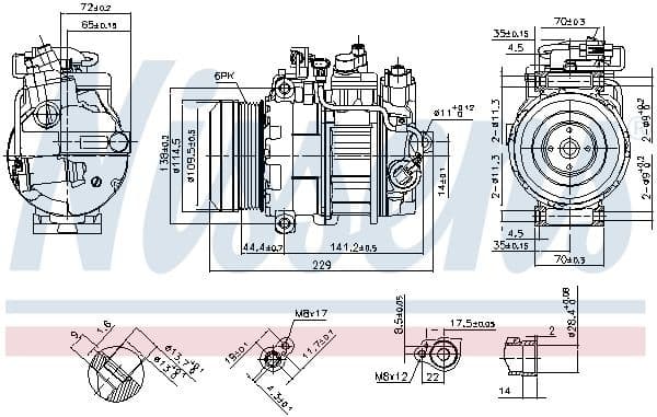 Compressor, air conditioning ** FIRST FIT ** 890296