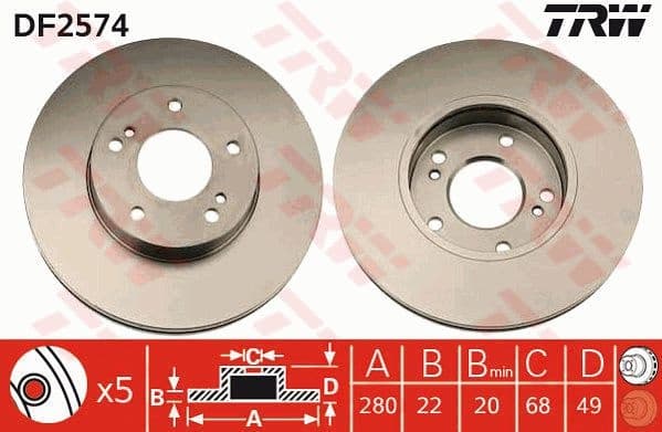 Brake Disc DF2574