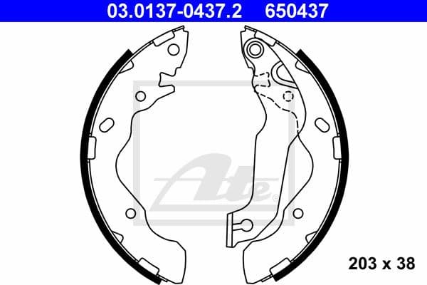 Brake Shoe Set 03.0137-0437.2