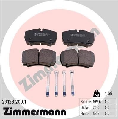 Brake Pad Set, disc brake 29123.200.1