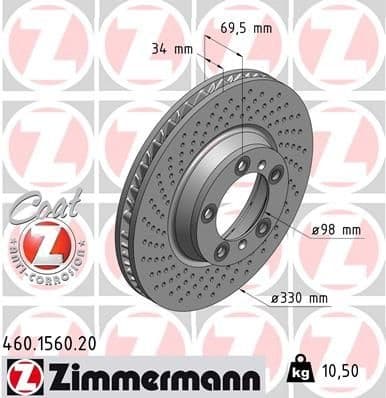Brake Disc COAT Z 460.1560.20