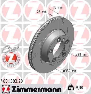Brake Disc COAT Z 460.1583.20