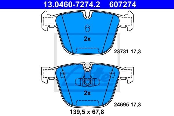 Brake Pad Set, disc brake 13.0460-7274.2
