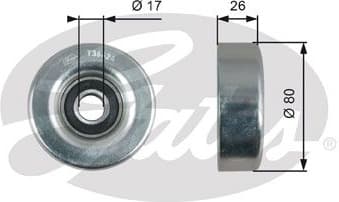 Deflection/Guide Pulley, V-ribbed belt DriveAlign™ T36424