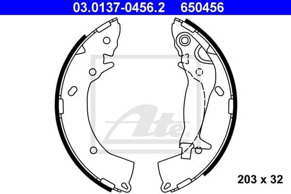 Brake Shoe Set 03.0137-0456.2 - image 2