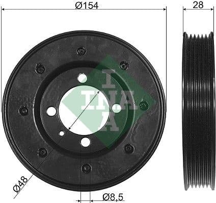 Belt Pulley, crankshaft 544008110