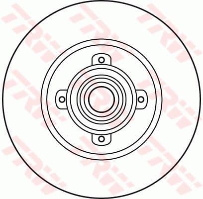 Brake Disc TRW SINGLE DF6042BS - image 2